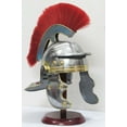 thumbnail image 4 of Thor Instruments Medieval Roman Officer Centurion Helmet Historical Armor Helmet with Red Plume Home Decor gift, 4 of 8