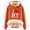 Orange Valentine's Day sweatshirt, variant on pimelu Plush Sweatshirt for Women Valentine's Day Hoodies for Women Winter Warm Thickened Soft Fleece Lined Hooded Sweatshirt Fashion Letter Print Sherpa Pullover Sweater Tops