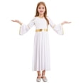 thumbnail image 1 of Sholeno Costume de Princesse Grecque pour Filles Enfants, Robe Toga à Manches Longues Évasées, Robe Maxi, Blanc 10, 1 of 7