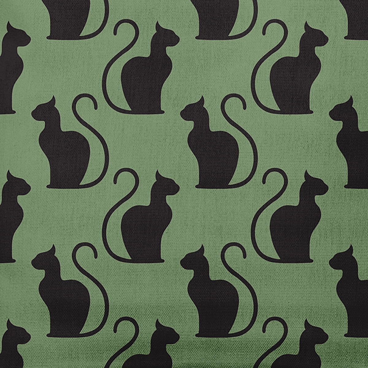 Simply Daisy 16" x 16" Spooky Cats Indoor/Outdoor Polyester Throw Pillow, Sage