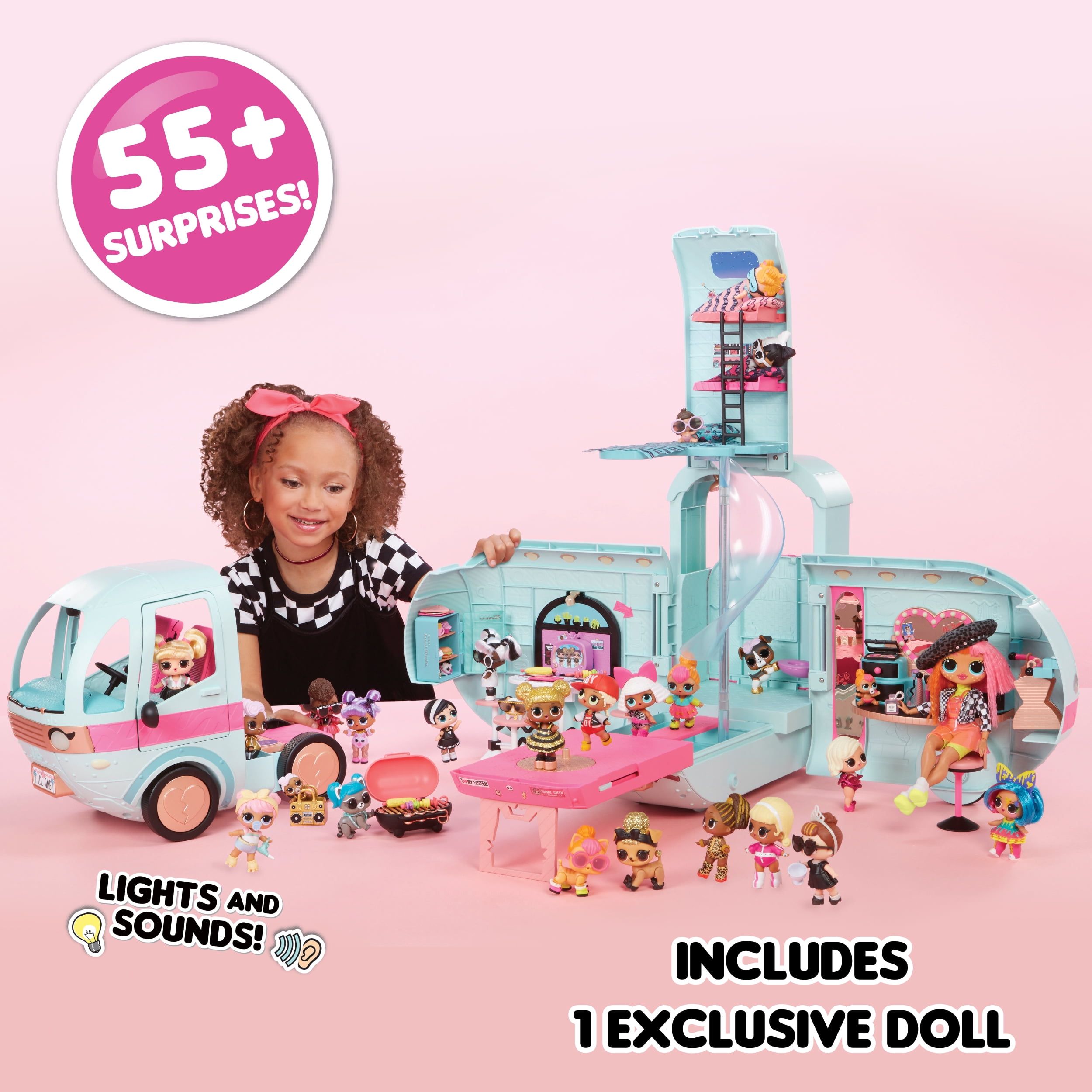 LOL Surprise 2-in-1 Glamper Fashion Camper With 55+ Surprises 