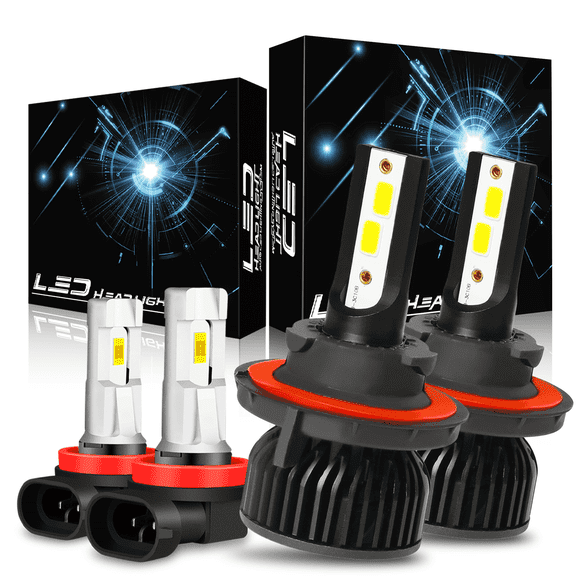 Fits 2012-2014 Chevy Orlando LED Headlight Bulbs High Low Beam Fog Light Set