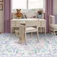 thumbnail image 2 of Wonnitar Floral 5'x 7' Area Rug for Nursery, Cute Bow Accent Rugs for Kids Room, Washable Non Slip Soft Low Pile for Bedroom, Playroom, Living Room, Vanity, Purple, 2 of 8