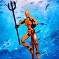 thumbnail image 3 of Figura de acción XIAOLE impresa en 3D, robot articulado móvil de 13 figuras de acción, robot móvil de múltiples articulaciones, juguetes de maniquí impresos en 3D, figuras pintadas a mano para San, 3 of 4