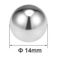 thumbnail image 2 of Uxcell Billes de Roulement Métriques en Acier Inoxydable 304 G100, Bille Roulante de Précision 14 mm, 2 of 3