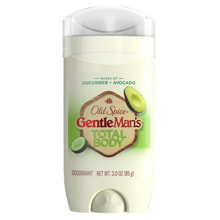 Old Spice GentleMan's Blend Total Body Deodorant, Cucumber   Avocado, Aluminum Free Stick, 3 oz