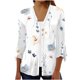 thumbnail image 2 of ICHUANYI Clearance Fashion Women Summer 3/4 Sleeve Cardigan Solid Color Casual Blouse Tops(Beige, L) ICHUANYI WER2023080705336, 2 of 5