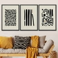 thumbnail image 2 of PixonSign Framed Canvas Print Wall Art Set Geometric Boho Stylish Polygon Variety Abstract Shapes Illustrations Modern Art Minimalism Decorative for Living Room, Bedroom, Office - 16"x24"x3 Black, 2 of 5