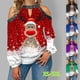 thumbnail image 2 of Ropa De Navidad De Las Mujeres casual De Manga Larga Ciervo Impresión Camisapangjing, 2 of 4