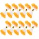 thumbnail image 4 of 900 piezas de estambre artificial de yeso de color naranja, ramo de simulación de doble extremo, accesorios (0.039 in (14 #)), 4 of 8