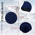 thumbnail image 4 of Hello Kitty Winter Fleece Line Beanie with Earflap for Men Women Outdoor Warm Thermal Knitted Hat Stocking Caps Navy, 4 of 6