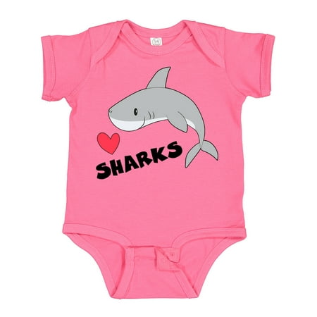 

Inktastic Love Sharks Cute Gift Baby Boy or Baby Girl Bodysuit