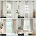 thumbnail image 6 of 2 Pack Black Curtain Rod, Heavy Duty 1 Inch Decorative Curtain Rods for Windows 48 to 84 Inch, Single-Side Adjustable Vintage Rustic Matte Black Drapery Pole Set with Netted Texture Finials, 6 of 12