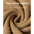 thumbnail image 5 of QUALFORT Women’s 100% Cotton Lightweight Button-Front Cardigan Sweater，crew neck Long Sleeve Knit, 5 of 5