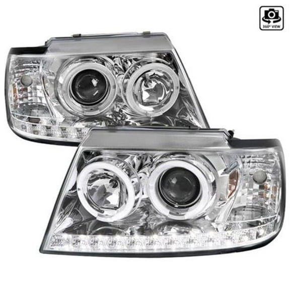 Chrome Housing Clear Lens Projector Headlights for 2002-2005 Ford Explorer
