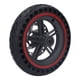 thumbnail image 4 of Ensamblaje De Rueda Trasera De Scooter, Rueda De Repuesto De Scooter Rojo Ranurado De Goma Con Disipación De Calor De Agarre Con Freno De Disco De 120 Mm Para Mantenimiento ANGGREK Cocina, Decoración y Otros, 4 of 5