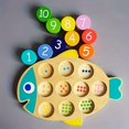 thumbnail image 1 of Children's Montessori Educational Game Color And Number Matching Counting Toy, Wooden Math Learning Board, 1 of 5