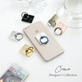 thumbnail image 4 of Cell Phone Finger Ring Holder & Grip with Luxury Oktant Crystal Universal Kickstand with 360° Rotation and 180° Flip (Rose Gold), 4 of 4