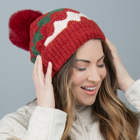 Howard's Elena Chenille Pom Winter Beanie Hat for Women