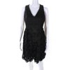 Pre-owned|Nanette Lepore Womens Floral Sleeveless V-Neck A-Line Dress Black Size 12