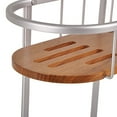 thumbnail image 4 of Utopia Alley SHC6TK Tia Rustproof Over the Shower Caddy  Teak Shelves  3 Shelf, 4 of 5