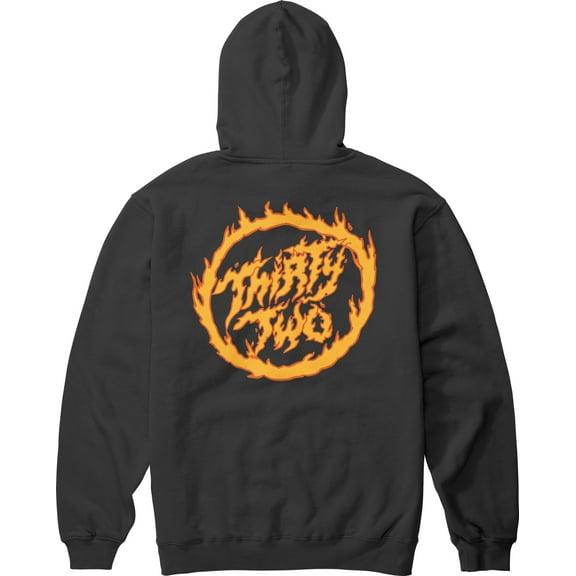 ThirtyTwo Youth Kids Flame Pullover Hoodie Sweatshirt (Small, Black)