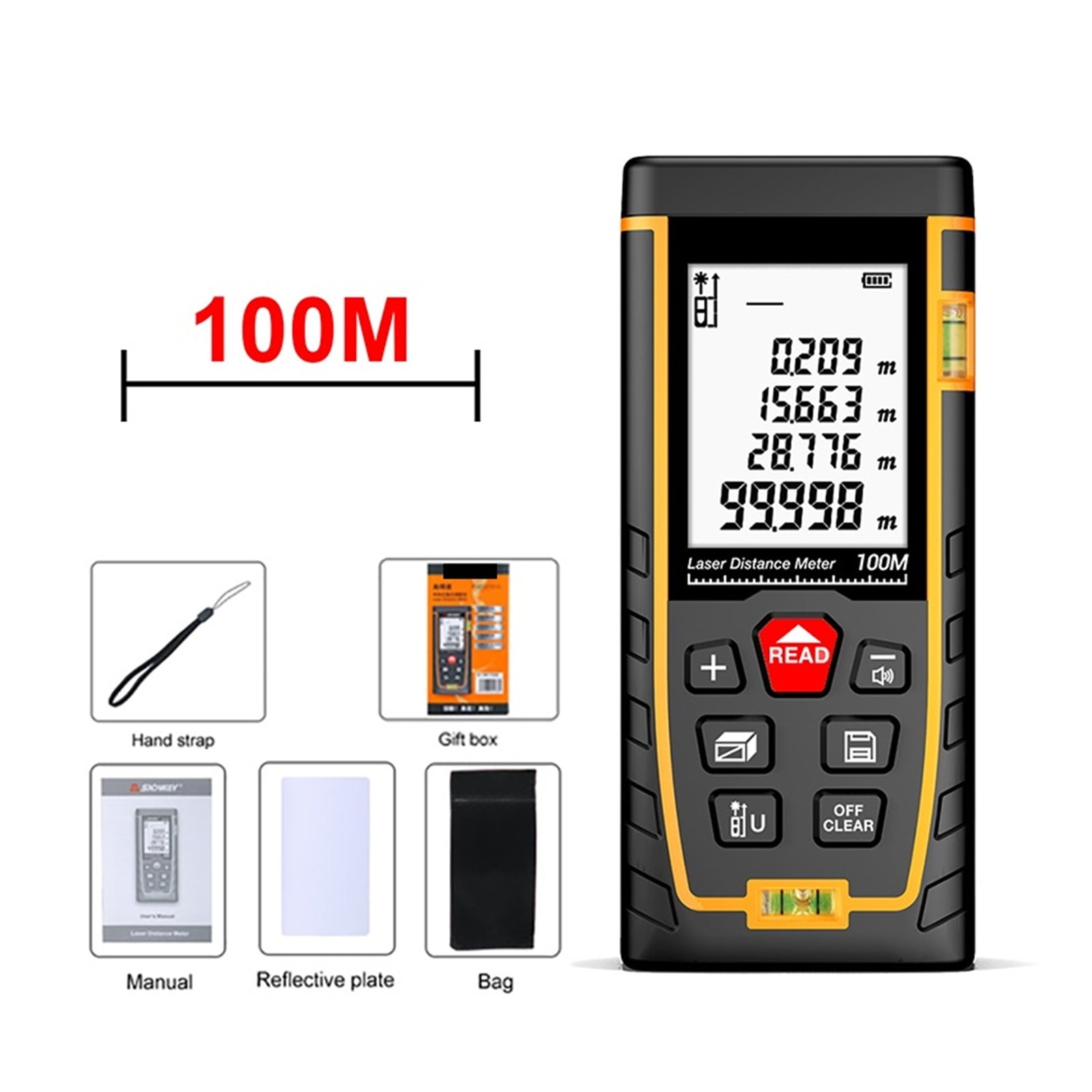 Rangefinder Hight Accurate Tape Measure 50M 100M 120M Distance Meter Digital Roulette