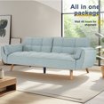 thumbnail image 3 of homxaozo  Comfortable  Futon Sofa Bed with Adjustable Backrests & Armrests, Modern Convertible Couch Sofa for Small Spaces, Living Room, Corduroy Futon Sofa Bed, Gray, 3 of 8