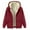 Wine, variant on yillto Fleece Hoodie for Womens Zip up Sherpa Lined Fuzzy Warm Thick Fall Winter Sweatshirt Jackets