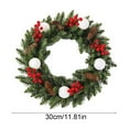 thumbnail image 4 of Cheapark Berry Vine Christmas Wreath - Lush Natural-Looking Foliage, Hanging Garland for Front Door, Durable Festive Decor for Christmas Home & Holiday Gatherings, 4 of 8