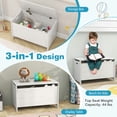 thumbnail image 4 of YYAo Storage Chest, Toy Chest Toy Box,Wooden Kids Toy Box with Safety Hinge-White, 4 of 8
