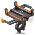 thumbnail image 1 of WEST BIKING - Abrazadera para teléfono móvil con base de doble polo para scooter (naranja), 1 of 5
