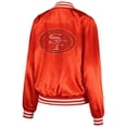 thumbnail image 3 of Women's Cuce Scarlet San Francisco 49ers Rhinestone Full-Zip Varsity Jacket, 3 of 3