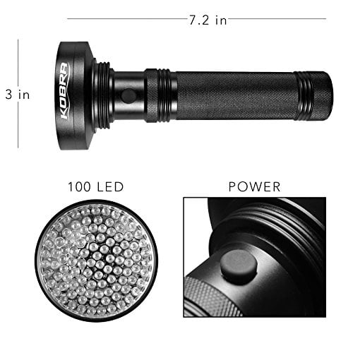 kobra uv black light flashlight