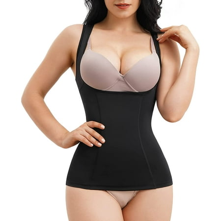 

Molutan Women s Underbust Corset Tops Waist Trainer Tummy Control Shapwear Slimming Body Shaper(Black 2XL)