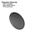 thumbnail image 2 of Regadera Redonda 20 cm Media y Baja Presion Rubinett  Negro Mate Acero Inoxidable Sin Brazo, 2 of 4