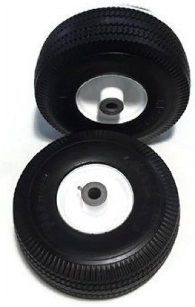 2 Sawtooth 4.10/3.50-4 15087 Flat Free tires fits Toro TimeCutterZ Front Wheel 