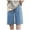 Light Blue, variant on Womens Summer Shorts Summer Solid Color Baggy Denim Shorts Thin Breathable Knee Length Casual Jeans Bermuda Shorts for Women Dark Blue L