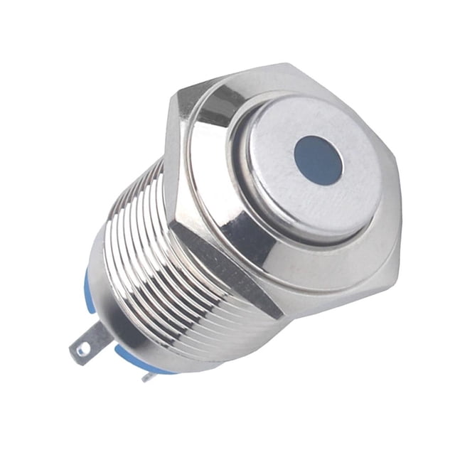 16mm 12v Impermeable Led Luces Indicadoras De Metal Lámpara de piezaza De Soldadura Reiniciar la iluminación