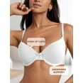 thumbnail image 3 of Aivtalk Womens Bra One Fab Fit Full Coverage T-Shirt Bra Plus Size Smoothing Comfort Lingerie Lightly Lined Cups up to H Dreamwire Push Up Underwire Bra White 80B, 3 of 7