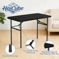 thumbnail image 3 of HaiCube 4 Ft Black Plastic Folding Table, Portable Long Foldable Table for Indoor/Outdoor Events, Picnics, Camping, Parties & Trade Shows, 3 of 8