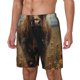 thumbnail image 1 of Balery Grassland Sunflower Cow Bañador para hombre, shorts de playa de secado rápido con entrepierna y forro de compresión-Medium, 1 of 6
