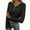 Black, variant on BLVB Long Sleeve Shirts for Women V Neck Button Basics Tops Lightweight Fleece Lined Base Layer Slim Fit Top Thermal Undershirts
