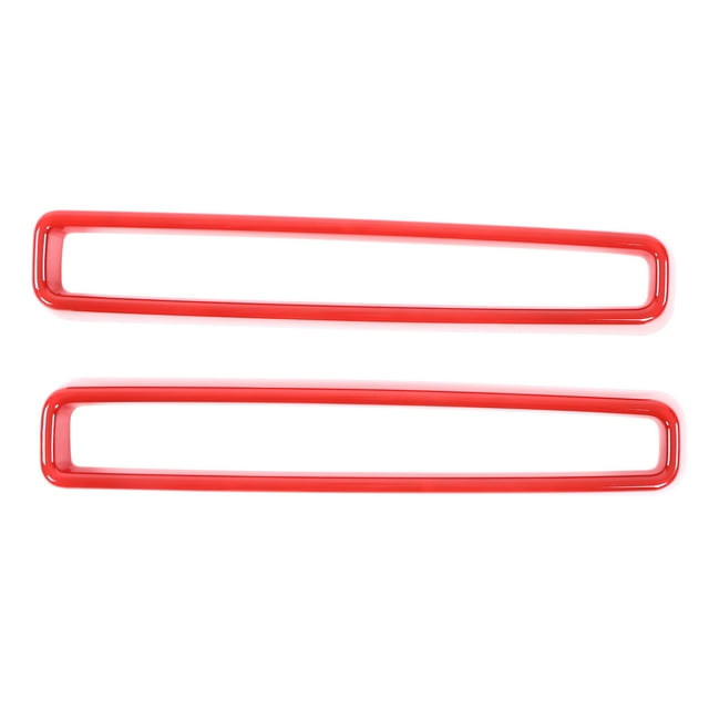 2 Pcs Front Grille Cover Trim Car Adaptations Replacement for Dodge Challenger 2015‑2021Red