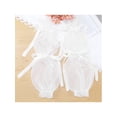 thumbnail image 6 of INSPIRE CHIC Women's Lace Floral Mesh Gloves Female Pearl Bowknot Polka point Wrist Fingerness Length Sleeves for Elegant Bridge Wedding Evening Party White6, 6 of 6