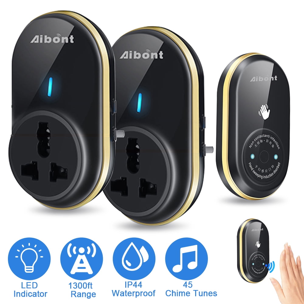 Wireless Doorbells for Home, GIUGT Doorbell Chime with HandScan Sensor