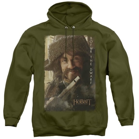 The Hobbit Bofur Adult Pullover Hoodie Sweatshirt Military Green