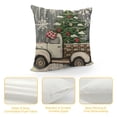 thumbnail image 4 of PHYHOO Christmas Stripes Gray Throw Pillow Covers, Winter Holiday Cushion Case Decoration for Sofa Couch, 4 of 5