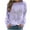 Purple, variant on Makaor Sweatshirts for Women Christmas Crew Neck Tops Fleece Long Sleeve Pullover Graphic Casual Fall Clothes