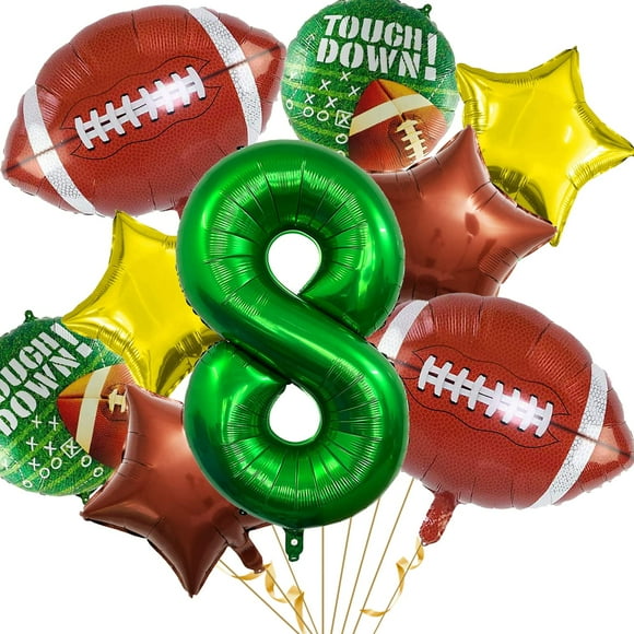 Set de decoración para fiestas de cumpleaños con temática de fútbol con globos